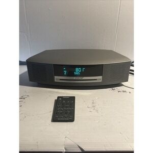 Bose Wave Music System CD Player AM/FM Radio - Titanium Silver W/Remote